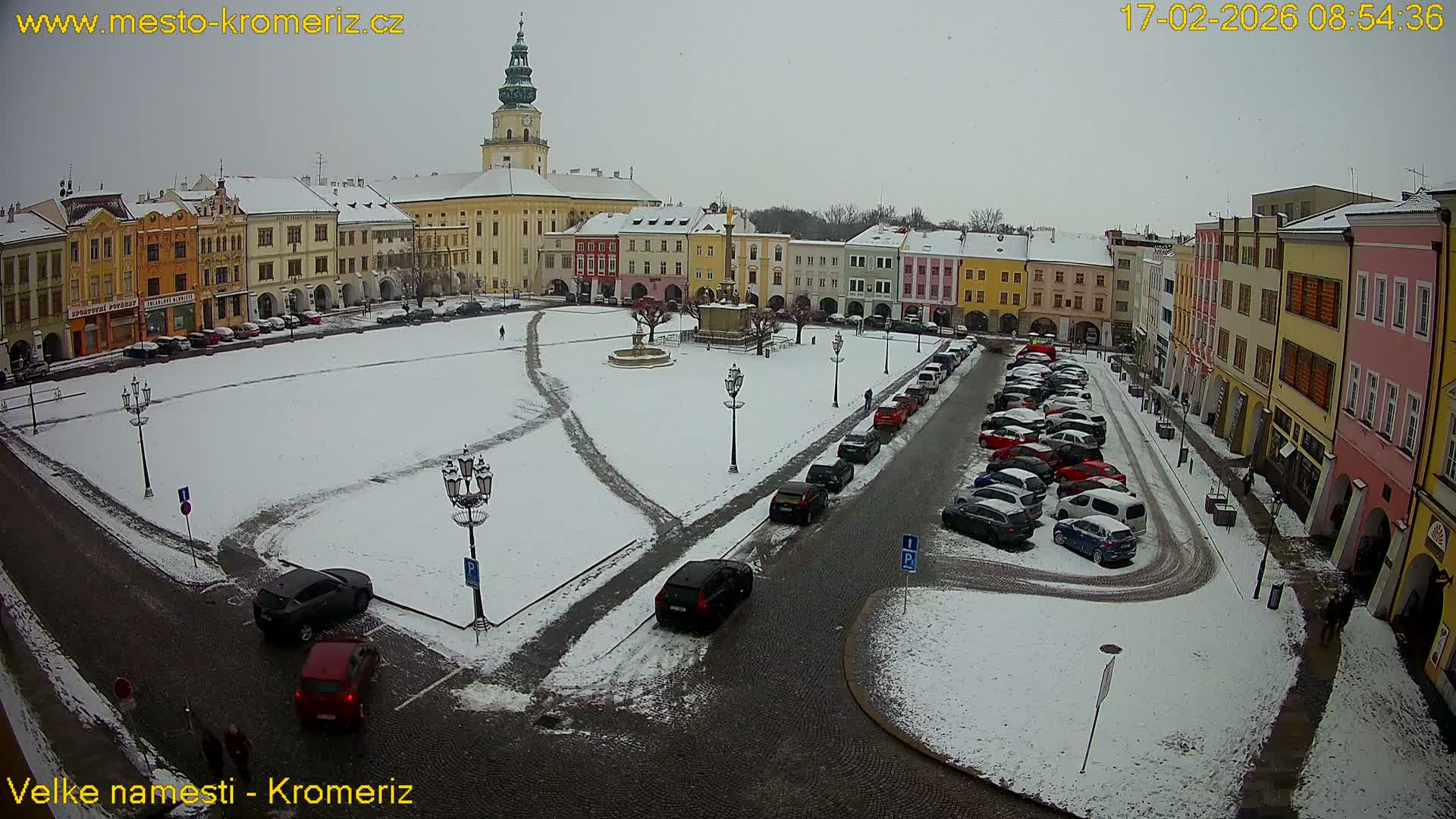 Kroměříž , (Velké náměstí ) Great Square Live Cam - Kromeriz, Zlin, Czechia
