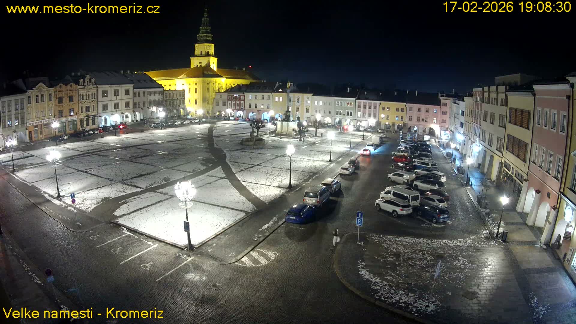 Kroměříž , (Velké náměstí ) Great Square Live Cam - Kromeriz, Zlin, Czechia
