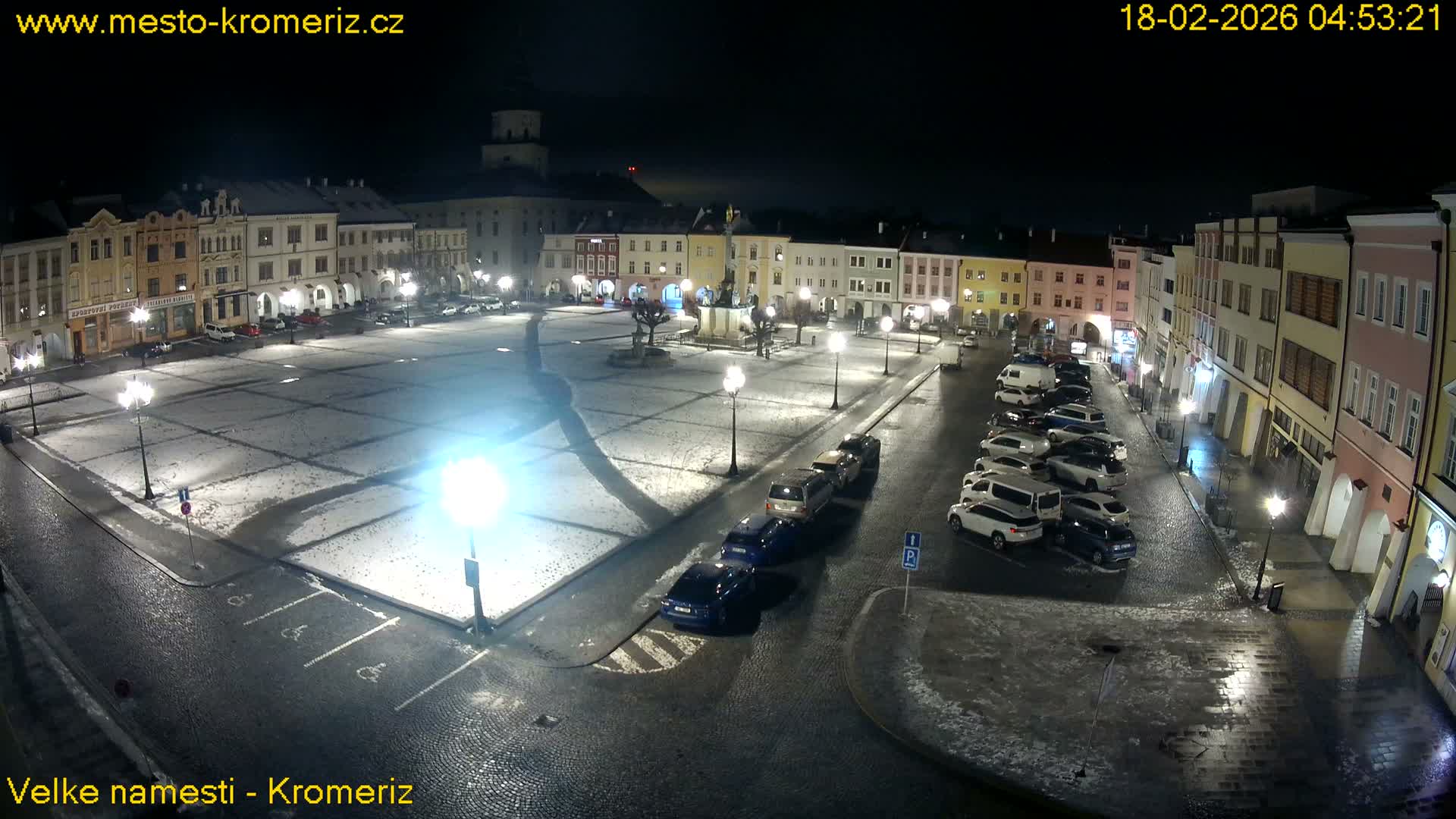 Kroměříž , (Velké náměstí ) Great Square Live Cam - Kromeriz, Zlin, Czechia