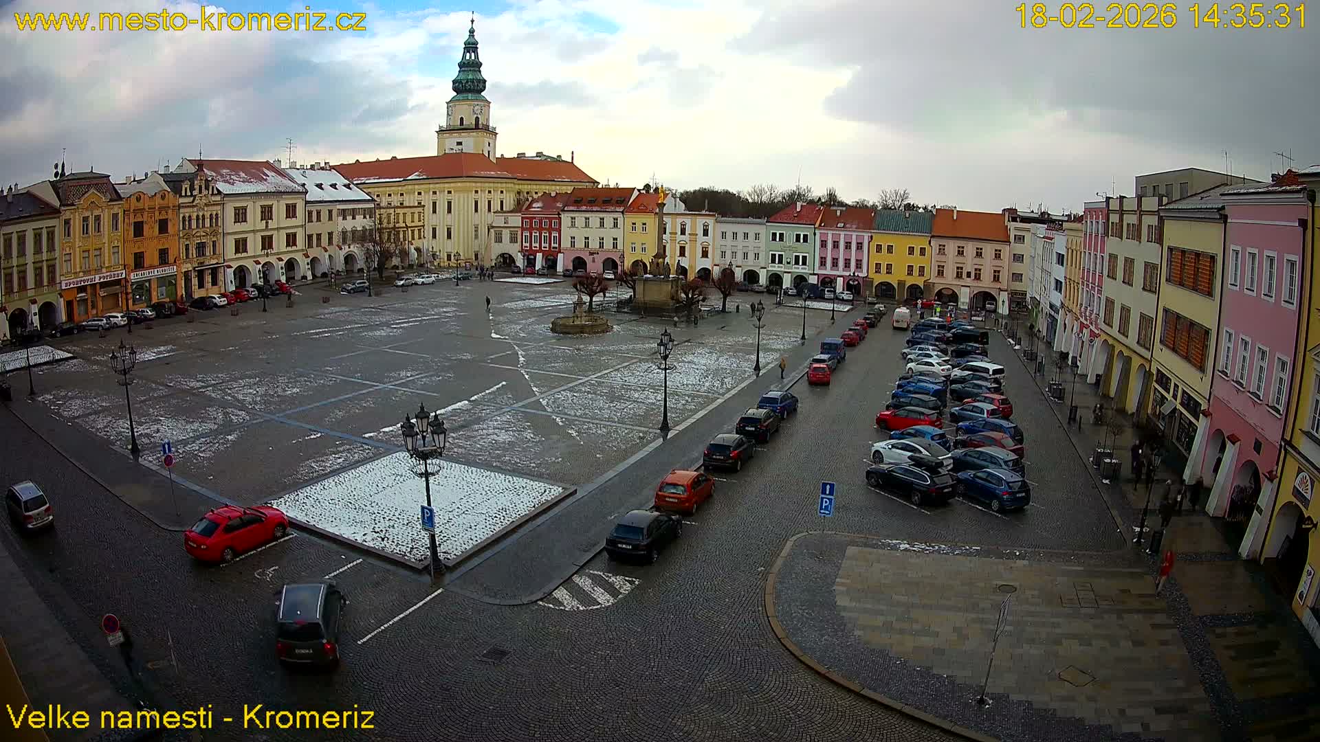 Kroměříž , (Velké náměstí ) Great Square Live Cam - Kromeriz, Zlin, Czechia