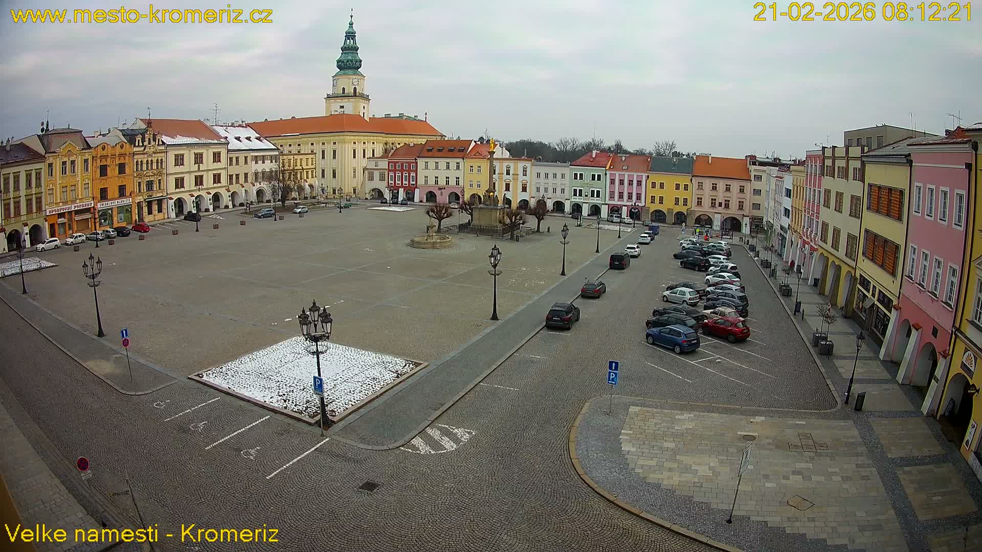 Kroměříž , (Velké náměstí ) Great Square Live Cam - Kromeriz, Zlin, Czechia