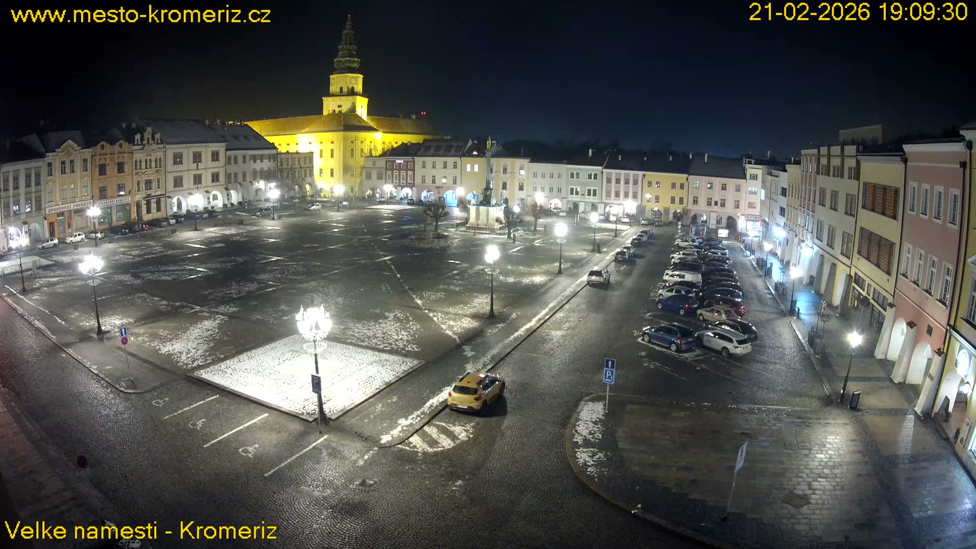 Kroměříž , (Velké náměstí ) Great Square Live Cam - Kromeriz, Zlin, Czechia