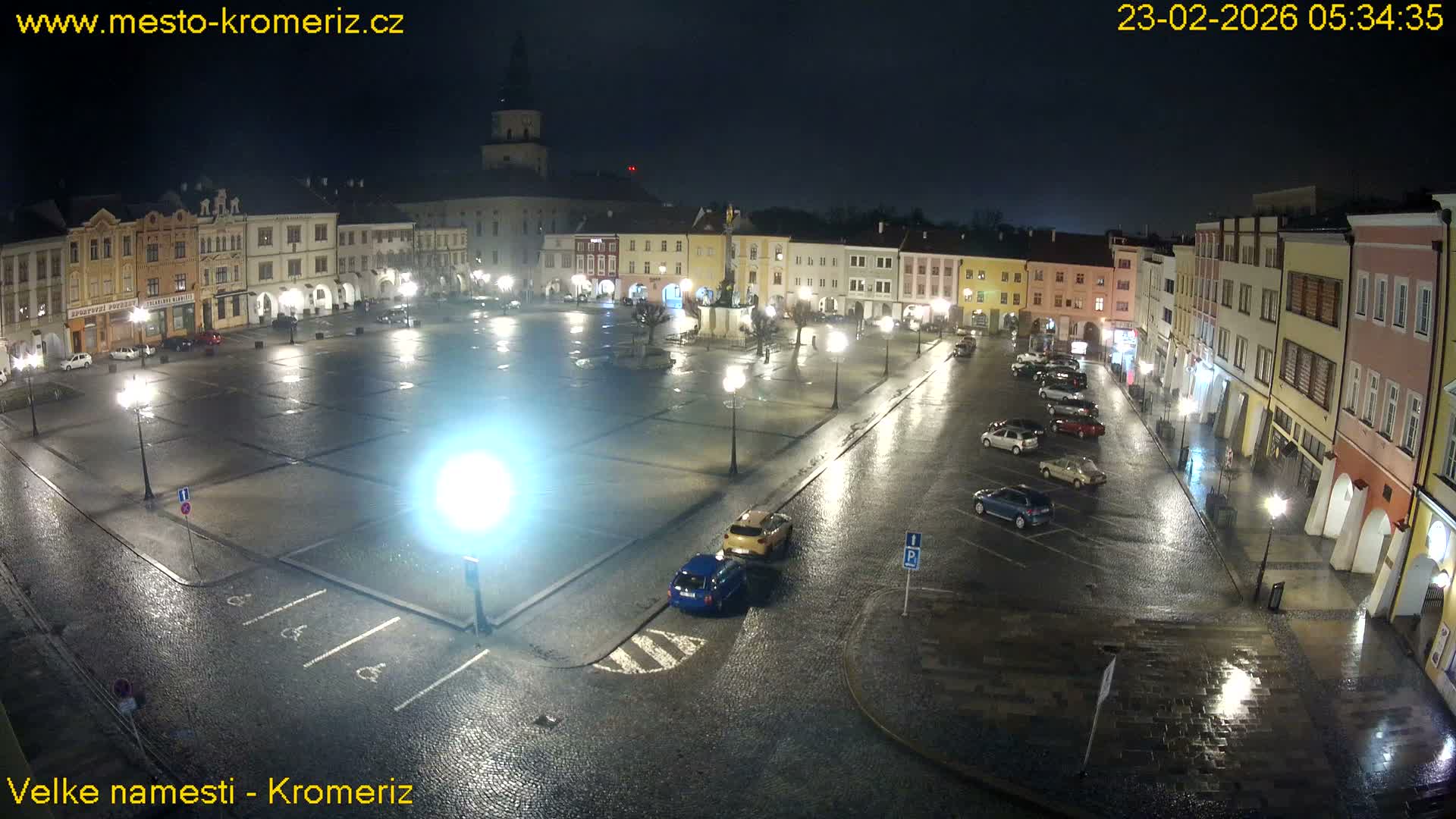 Kroměříž , (Velké náměstí ) Great Square Live Cam - Kromeriz, Zlin, Czechia