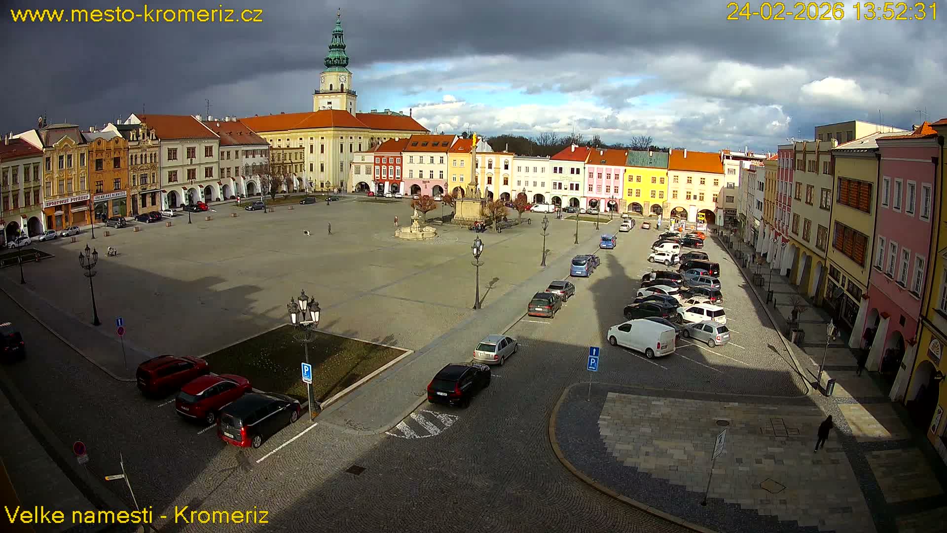 Kroměříž , (Velké náměstí ) Great Square Live Cam - Kromeriz, Zlin, Czechia