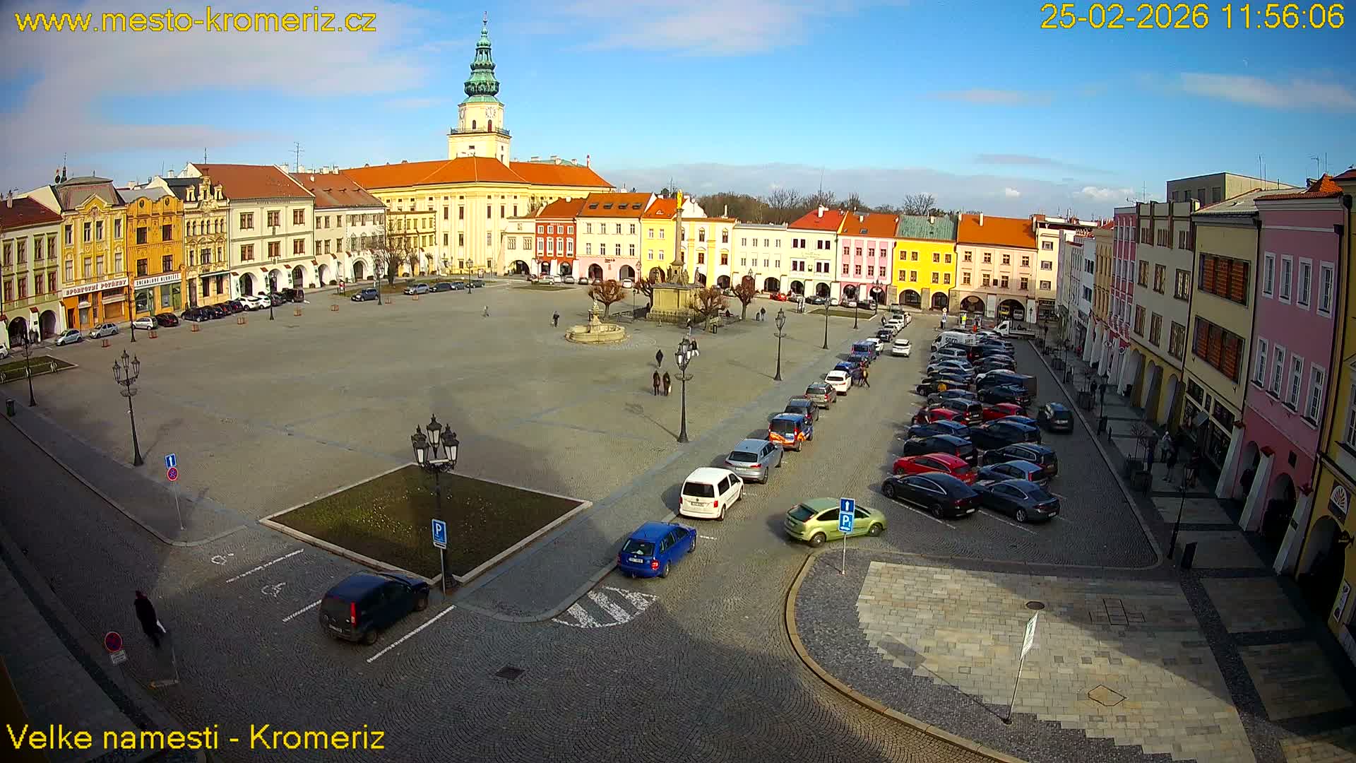Kroměříž , (Velké náměstí ) Great Square Live Cam - Kromeriz, Zlin, Czechia