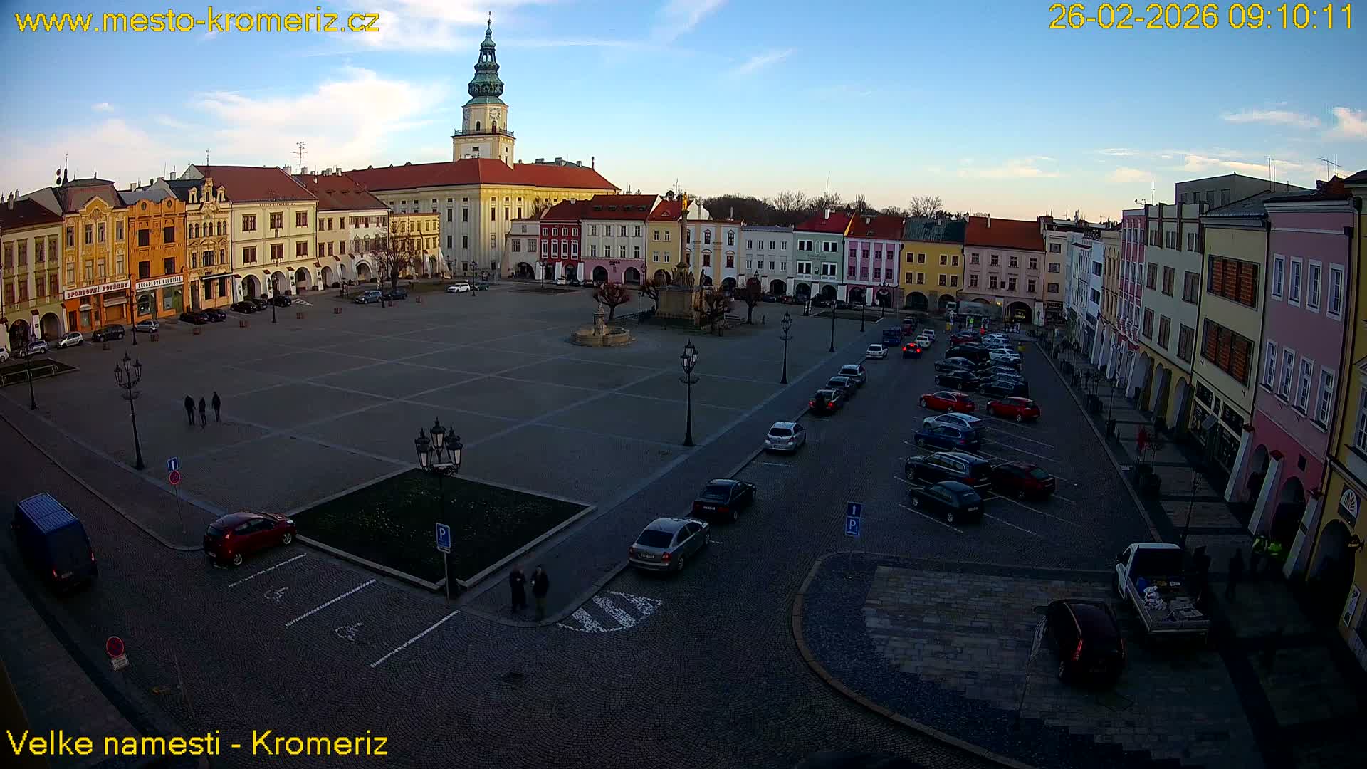 Kroměříž , (Velké náměstí ) Great Square Live Cam - Kromeriz, Zlin, Czechia
