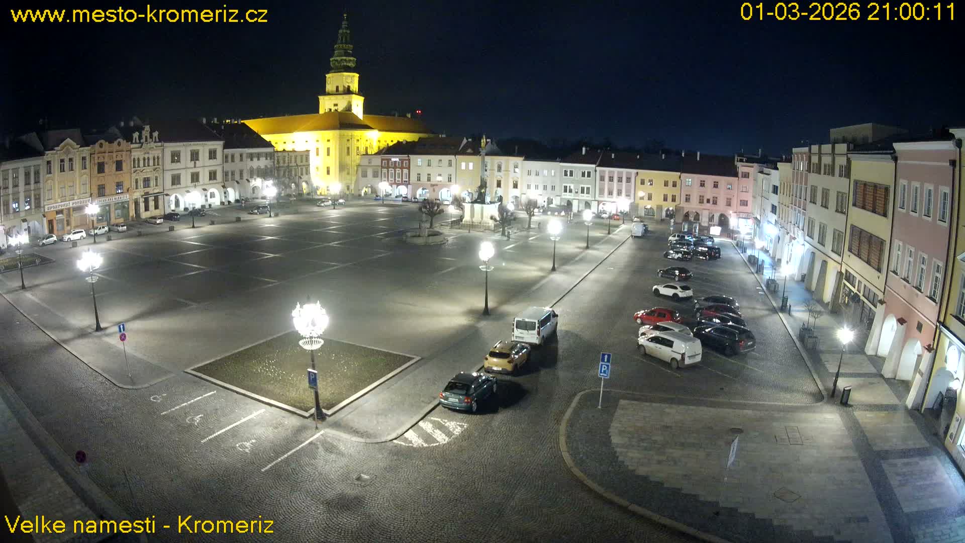 Kroměříž , (Velké náměstí ) Great Square Live Cam - Kromeriz, Zlin, Czechia