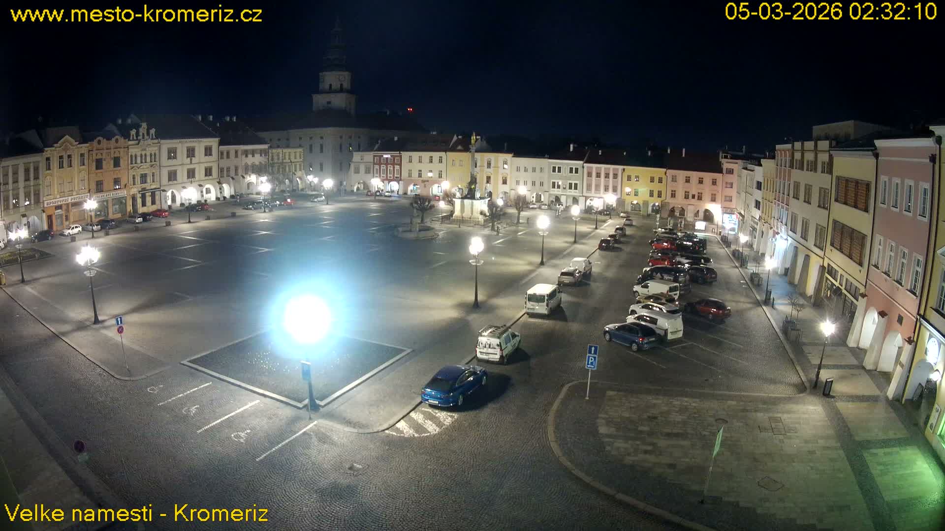 Kroměříž , (Velké náměstí ) Great Square Live Cam - Kromeriz, Zlin, Czechia