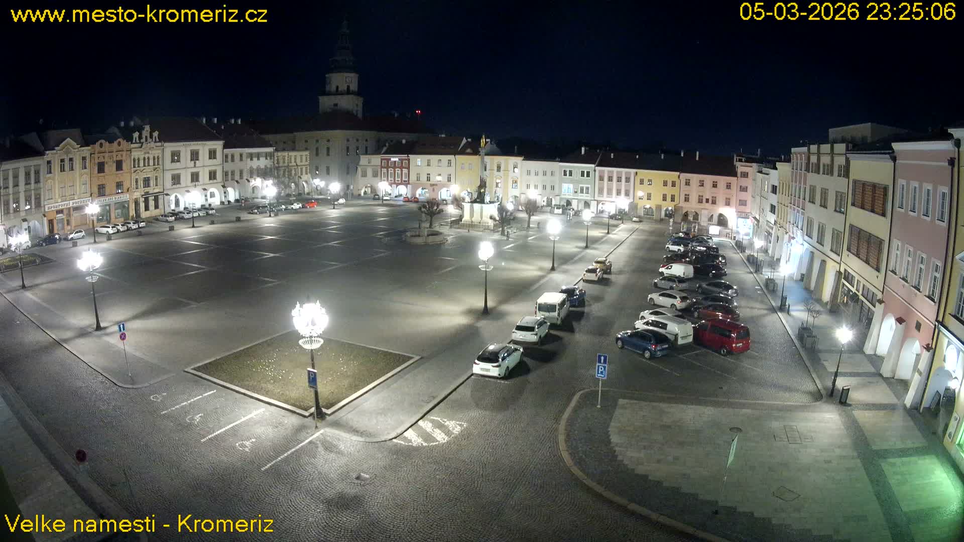 Kroměříž , (Velké náměstí ) Great Square Live Cam - Kromeriz, Zlin, Czechia