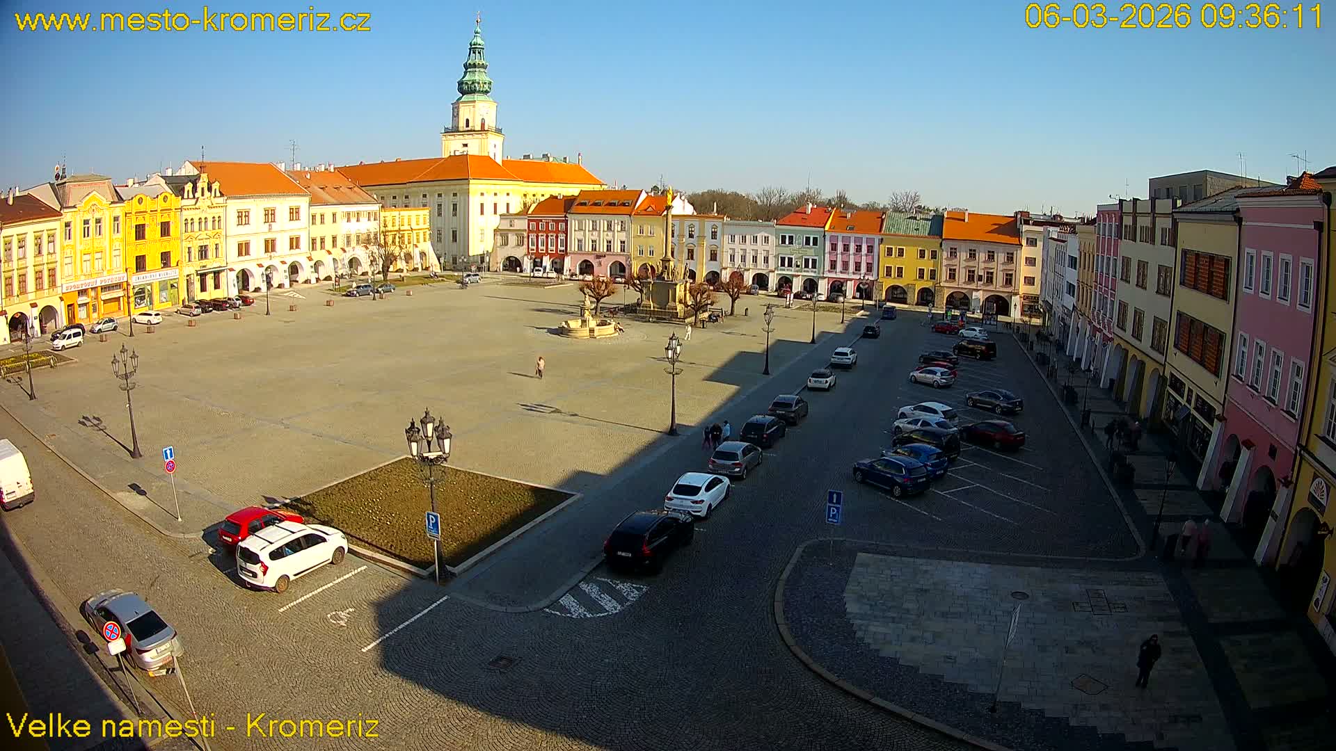 Kroměříž , (Velké náměstí ) Great Square Live Cam - Kromeriz, Zlin, Czechia