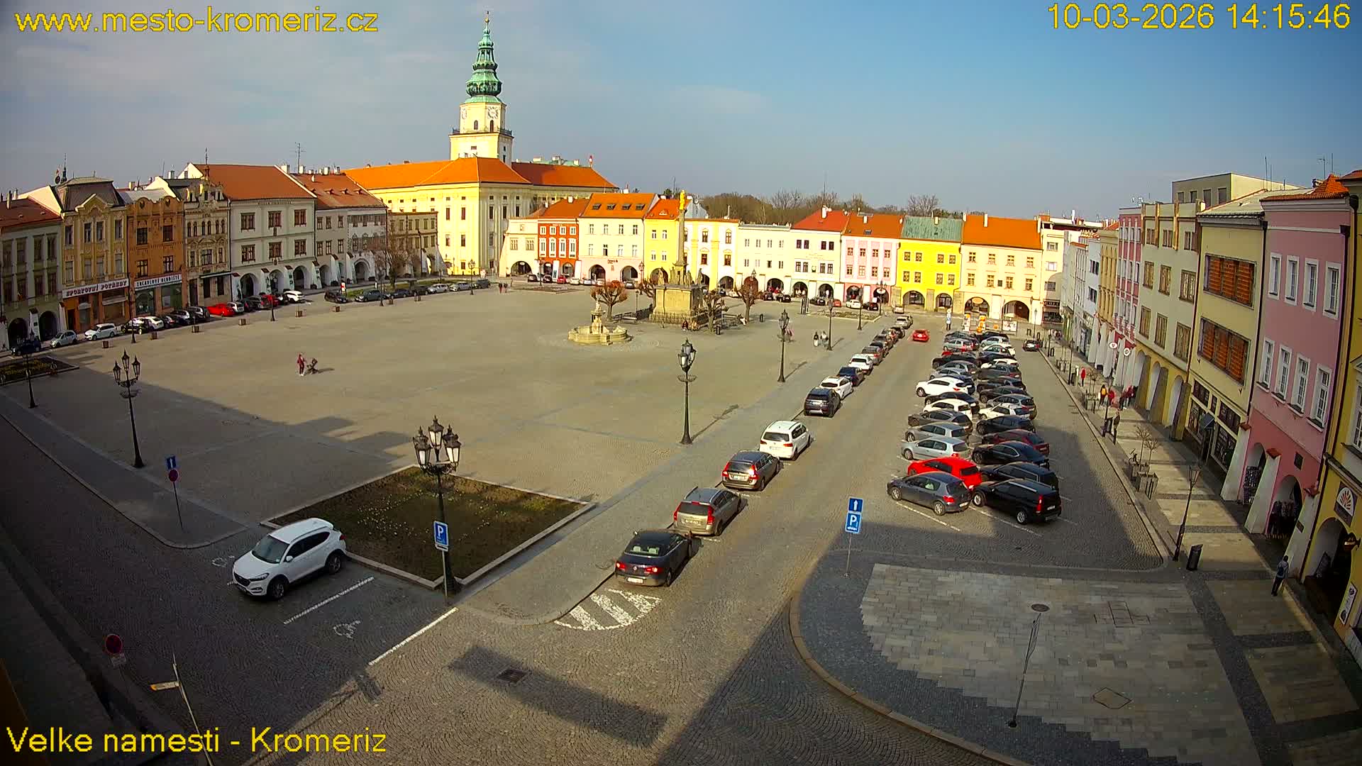 Kroměříž , (Velké náměstí ) Great Square Live Cam - Kromeriz, Zlin, Czechia