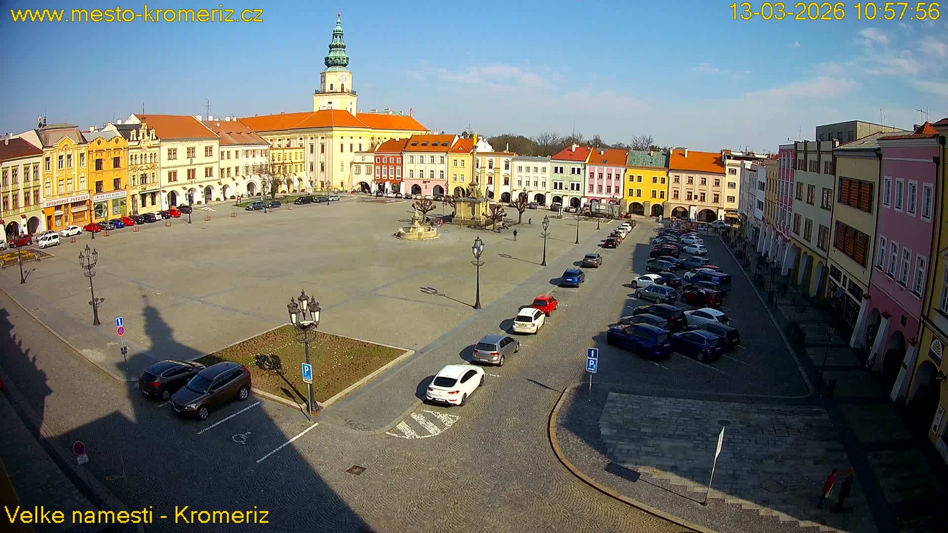 Kroměříž , (Velké náměstí ) Great Square Live Cam - Kromeriz, Zlin, Czechia