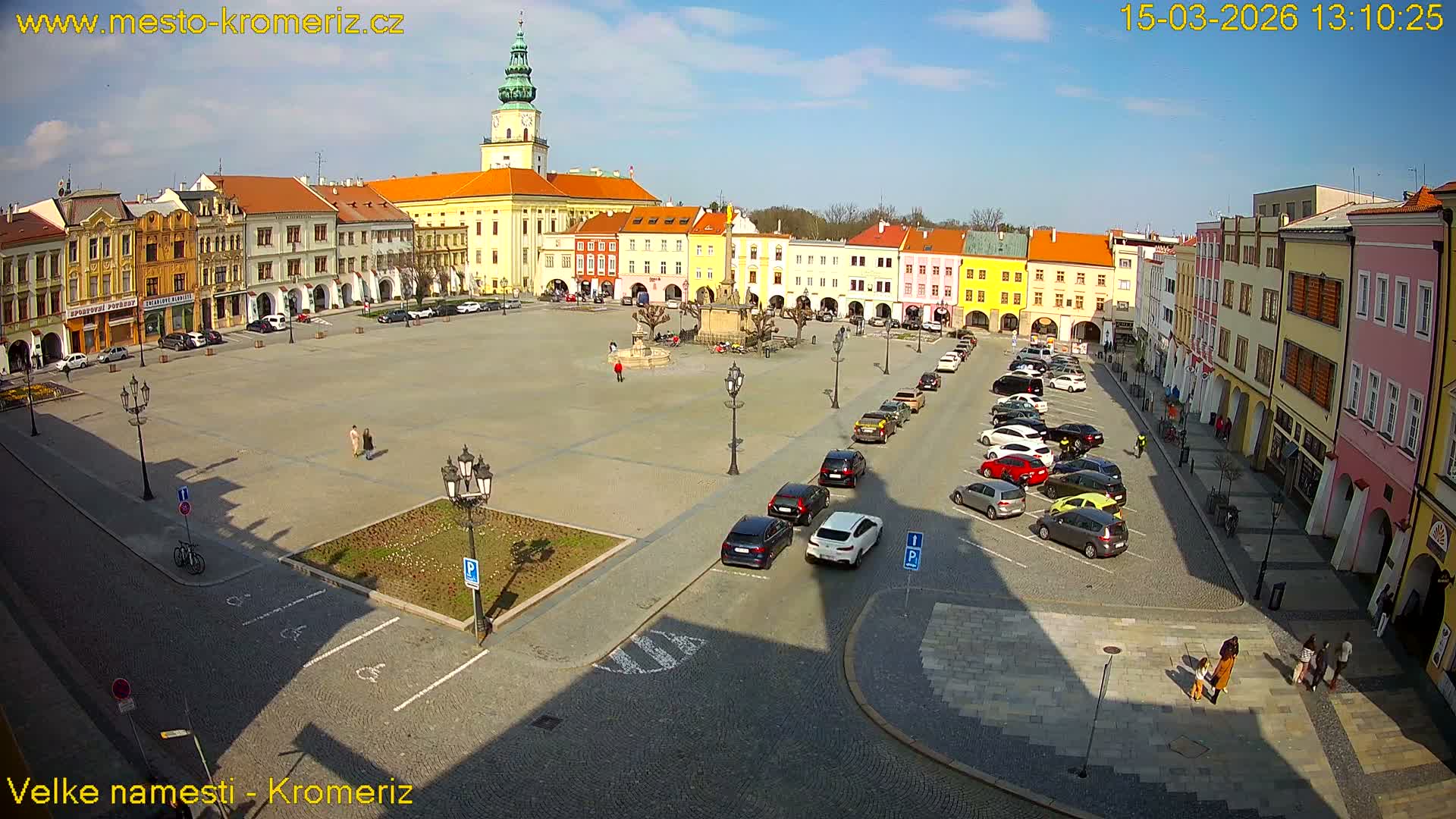 Kroměříž , (Velké náměstí ) Great Square Live Cam - Kromeriz, Zlin, Czechia
