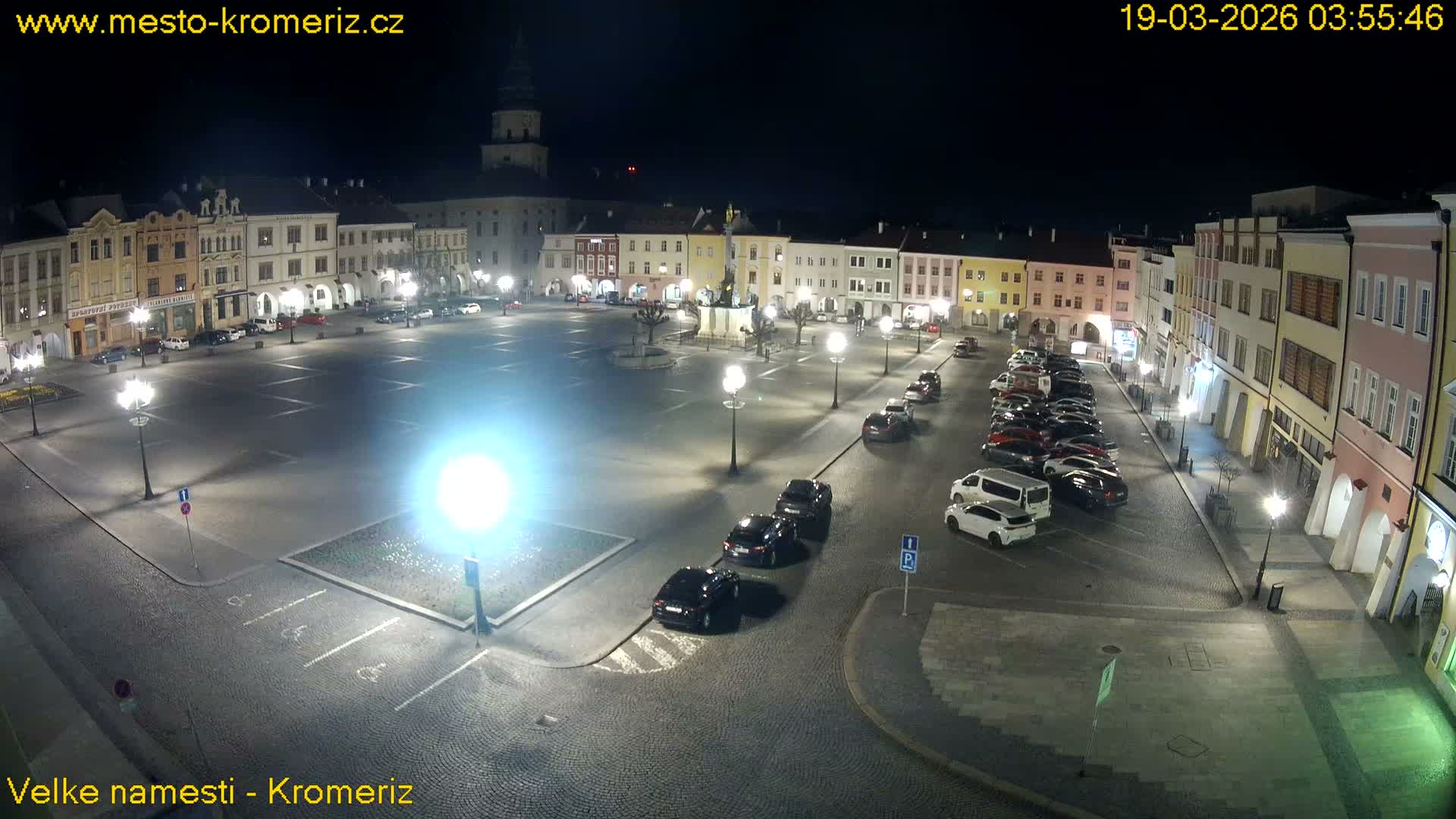 Kroměříž , (Velké náměstí ) Great Square Live Cam - Kromeriz, Zlin, Czechia