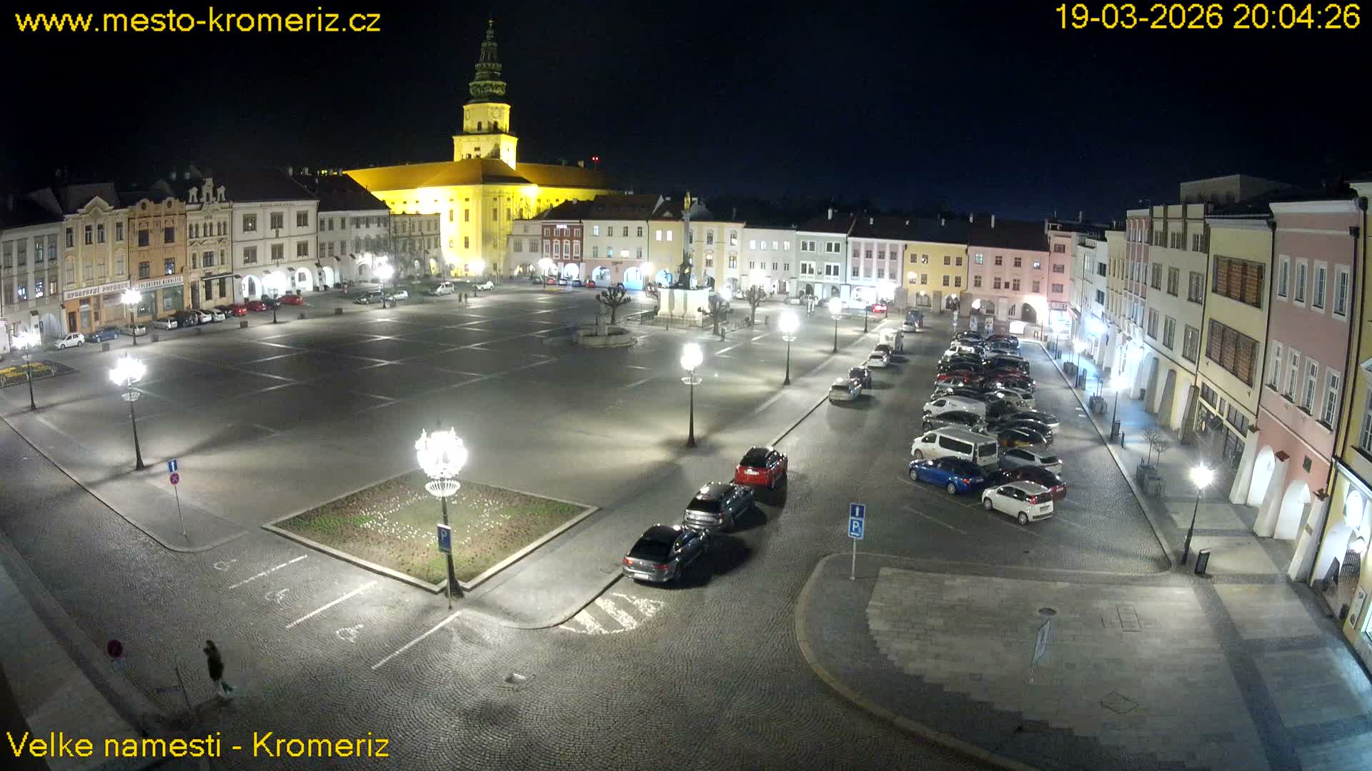 Kroměříž , (Velké náměstí ) Great Square Live Cam - Kromeriz, Zlin, Czechia