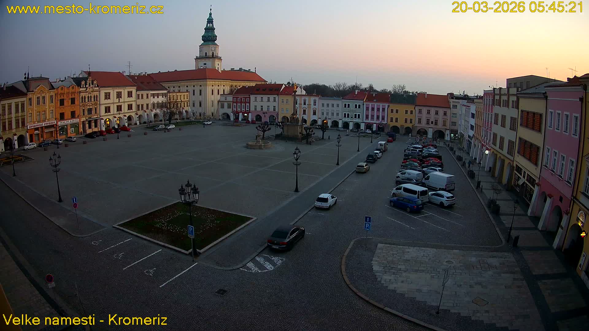 Kroměříž , (Velké náměstí ) Great Square Live Cam - Kromeriz, Zlin, Czechia