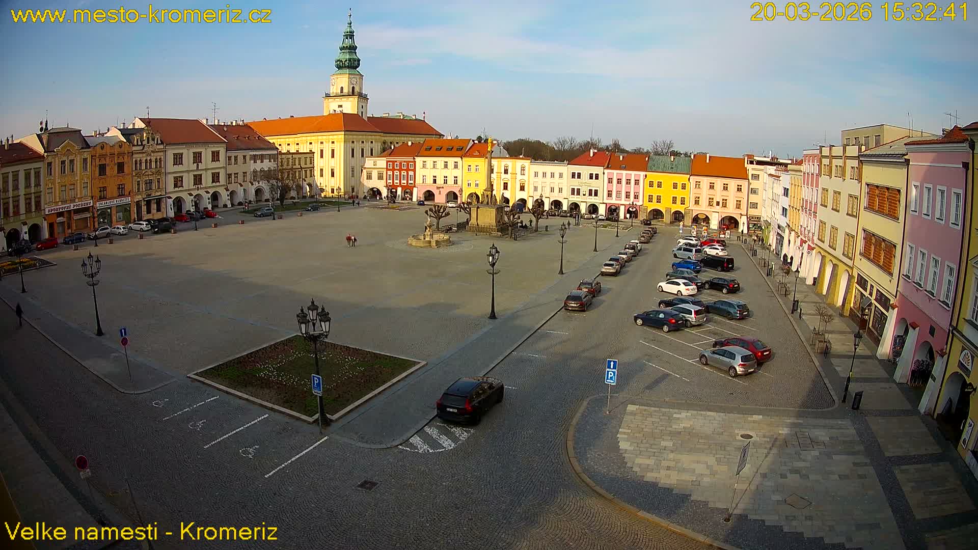 Kroměříž , (Velké náměstí ) Great Square Live Cam - Kromeriz, Zlin, Czechia