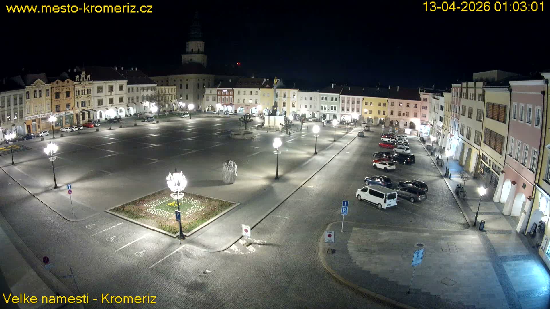 Kroměříž , (Velké náměstí ) Great Square Live Cam - Kromeriz, Zlin, Czechia