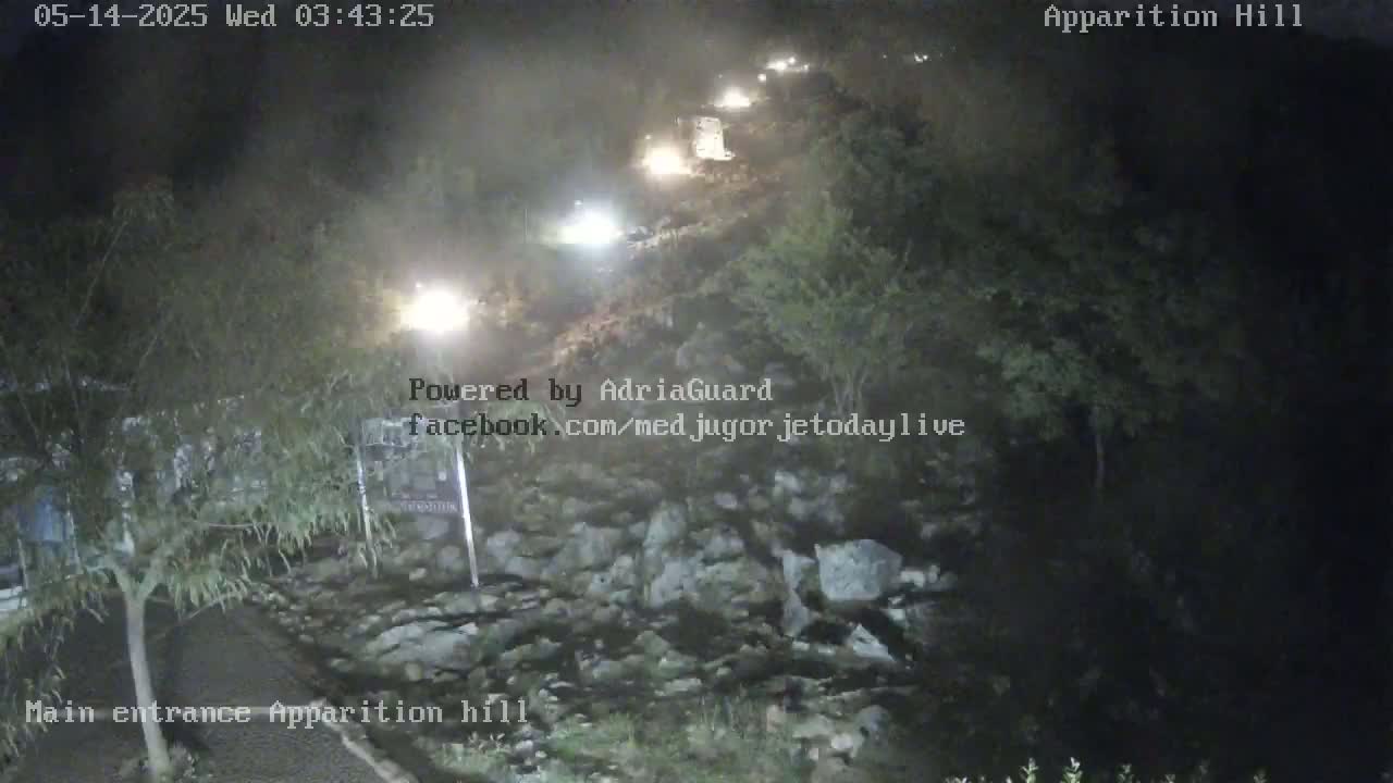 Medjugorje,  Apparition Hill Main Entrance Live Cam - Bijakovici, Citluk, Herzegovina-Neretva, Federation of Bosnia and Herzegovina, Bosnia and Herzegovina