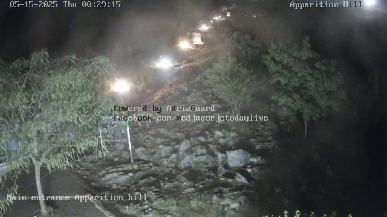 Medjugorje,  Apparition Hill Main Entrance Live Cam - Bijakovici, Citluk, Herzegovina-Neretva, Federation of Bosnia and Herzegovina, Bosnia and Herzegovina
