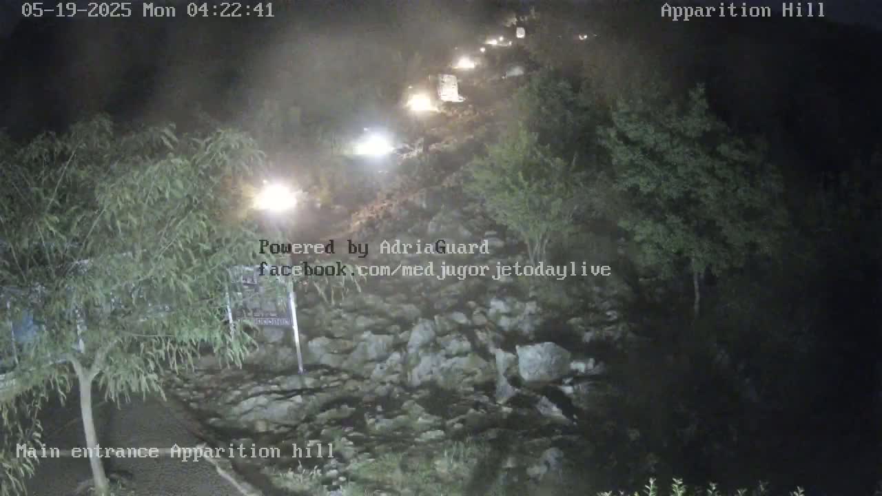 Medjugorje,  Apparition Hill Main Entrance Live Cam - Bijakovici, Citluk, Herzegovina-Neretva, Federation of Bosnia and Herzegovina, Bosnia and Herzegovina