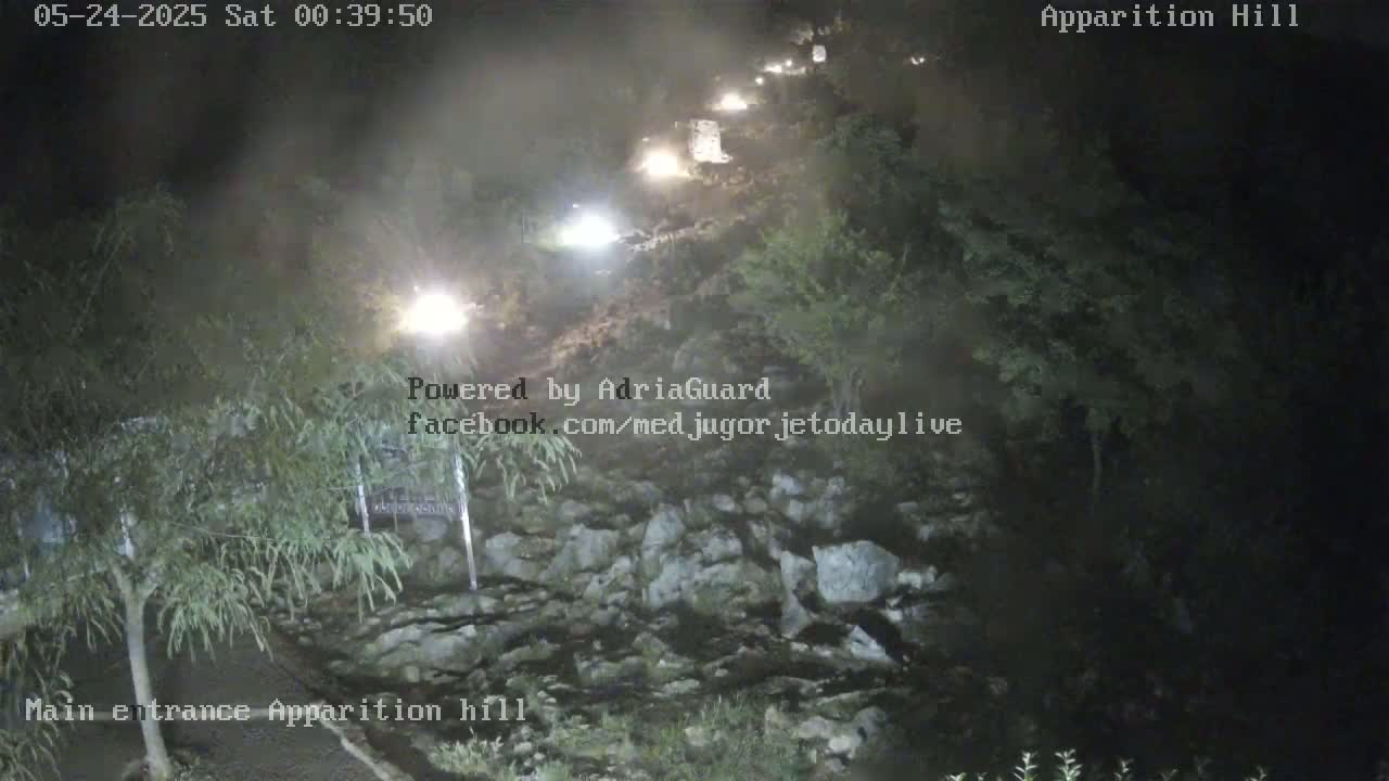 Medjugorje,  Apparition Hill Main Entrance Live Cam - Bijakovici, Citluk, Herzegovina-Neretva, Federation of Bosnia and Herzegovina, Bosnia and Herzegovina