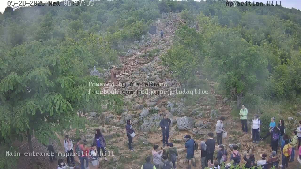 Medjugorje,  Apparition Hill Main Entrance Live Cam - Bijakovici, Citluk, Herzegovina-Neretva, Federation of Bosnia and Herzegovina, Bosnia and Herzegovina