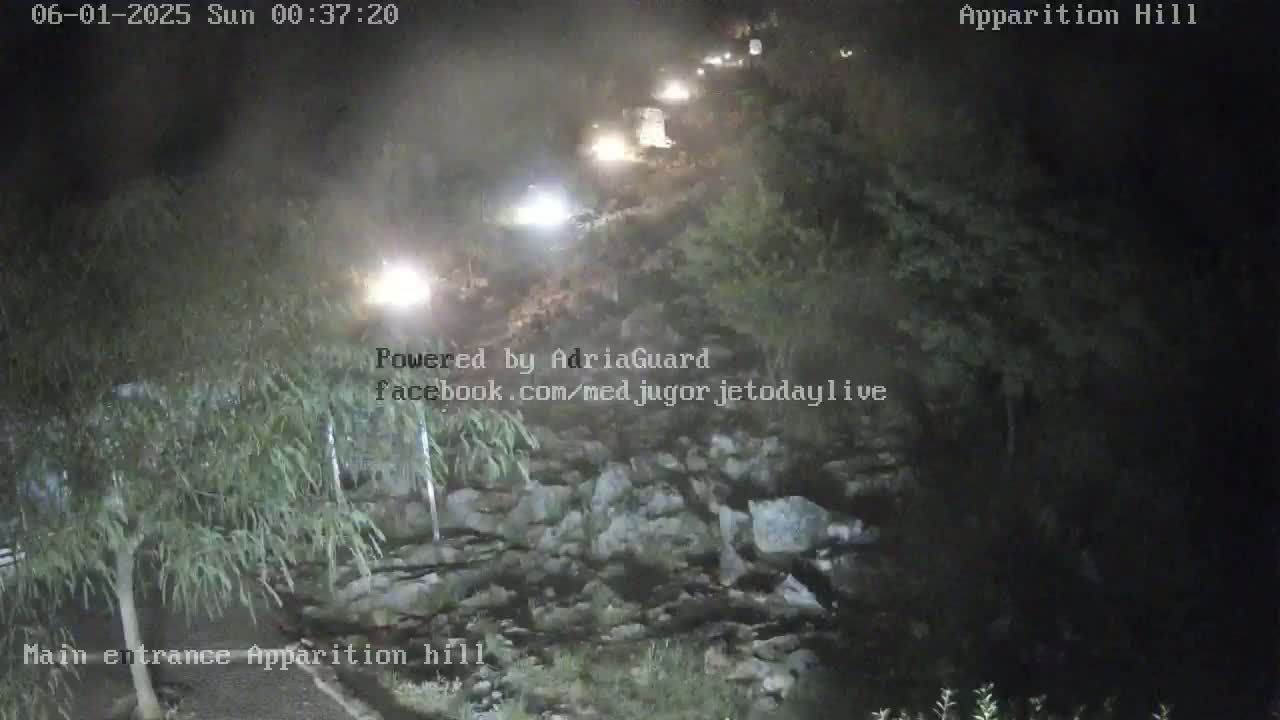 Medjugorje,  Apparition Hill Main Entrance Live Cam - Bijakovici, Citluk, Herzegovina-Neretva, Federation of Bosnia and Herzegovina, Bosnia and Herzegovina