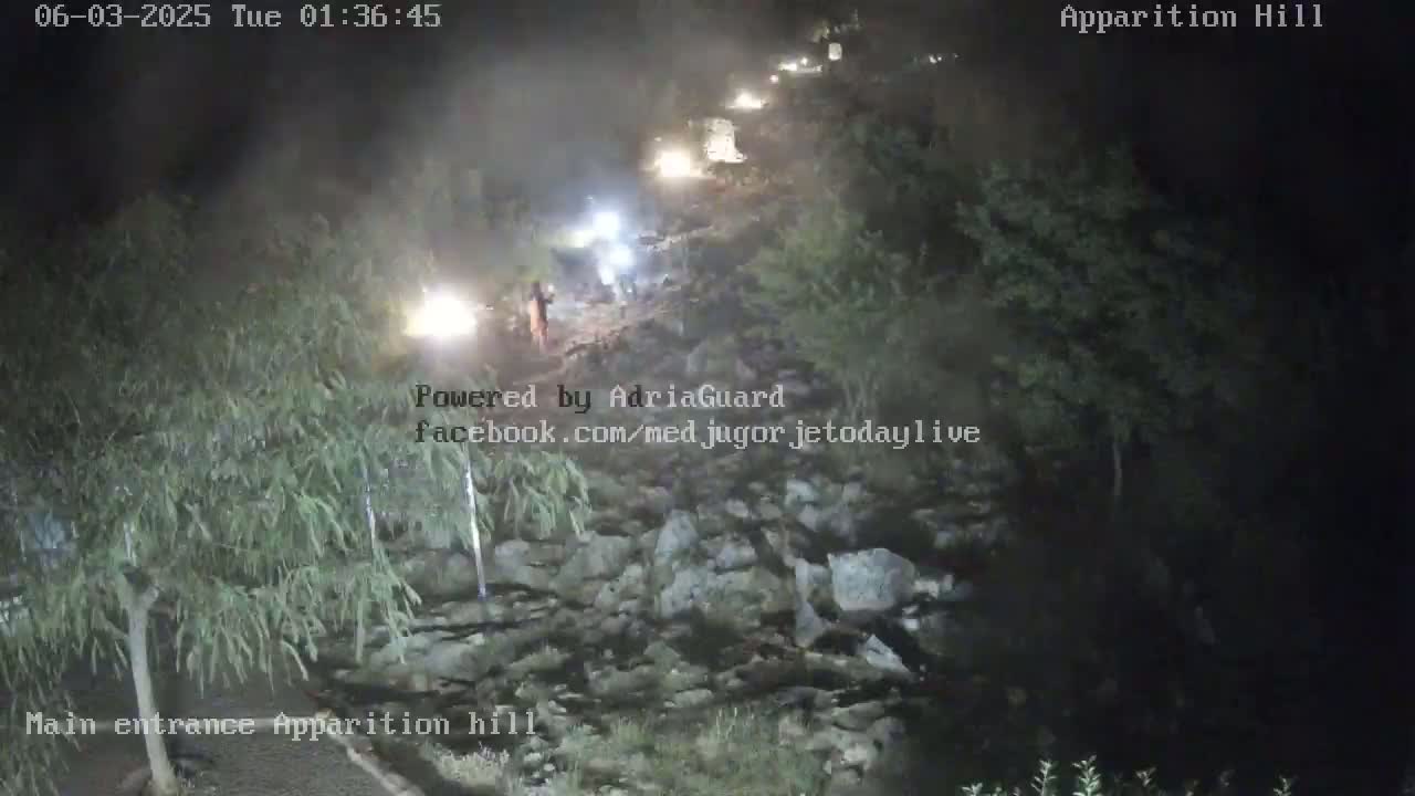 Medjugorje,  Apparition Hill Main Entrance Live Cam - Bijakovici, Citluk, Herzegovina-Neretva, Federation of Bosnia and Herzegovina, Bosnia and Herzegovina