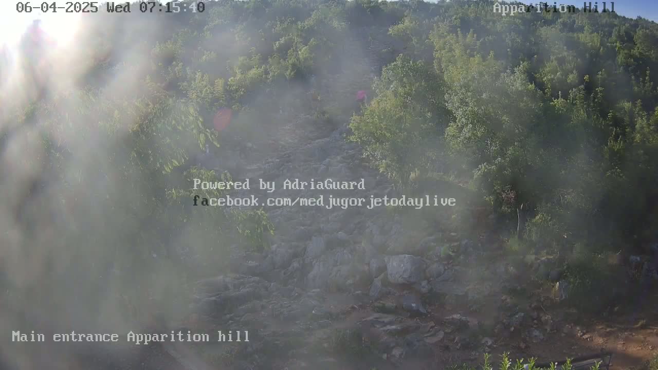 Medjugorje,  Apparition Hill Main Entrance Live Cam - Bijakovici, Citluk, Herzegovina-Neretva, Federation of Bosnia and Herzegovina, Bosnia and Herzegovina
