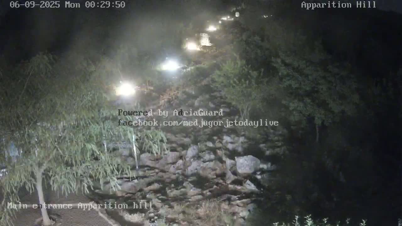 Medjugorje,  Apparition Hill Main Entrance Live Cam - Bijakovici, Citluk, Herzegovina-Neretva, Federation of Bosnia and Herzegovina, Bosnia and Herzegovina