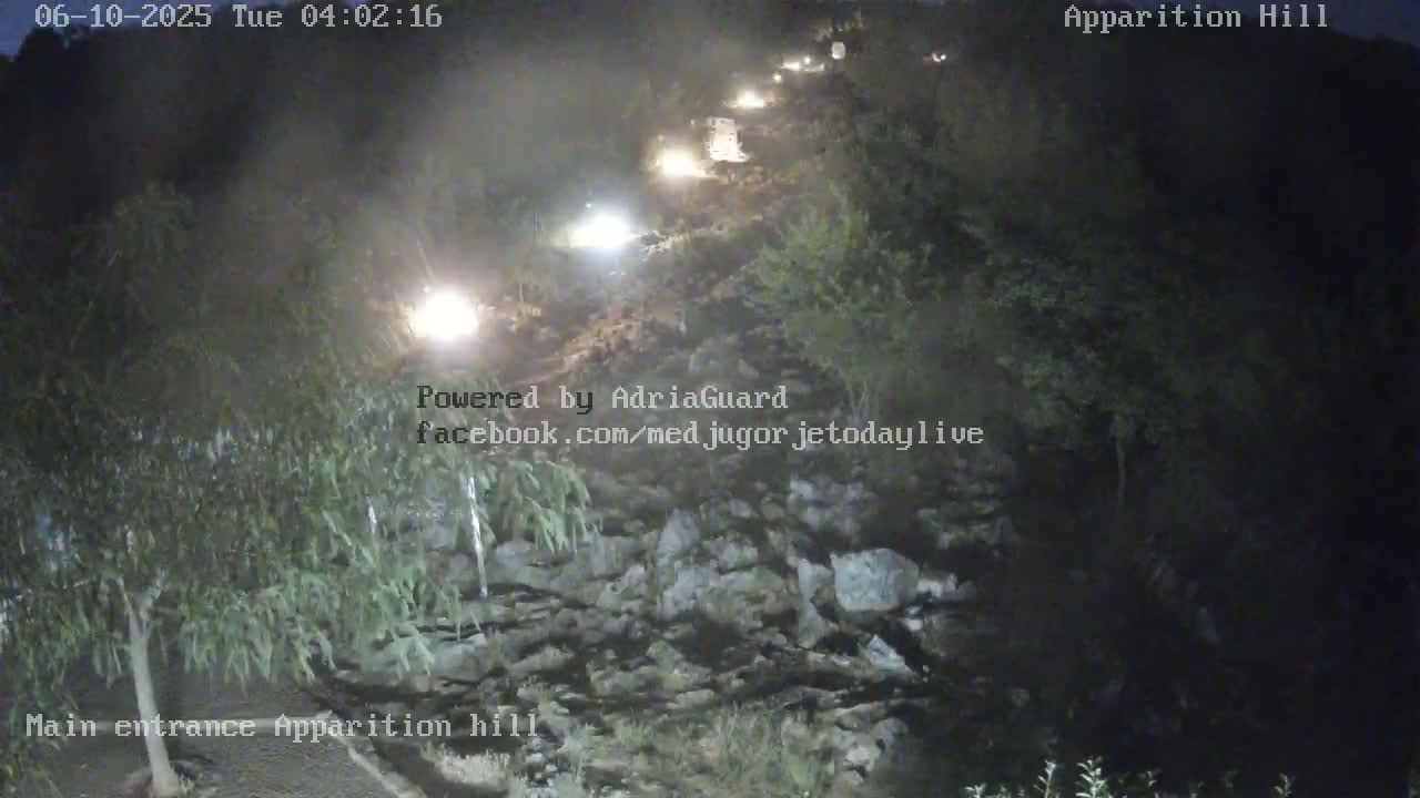 Medjugorje,  Apparition Hill Main Entrance Live Cam - Bijakovici, Citluk, Herzegovina-Neretva, Federation of Bosnia and Herzegovina, Bosnia and Herzegovina