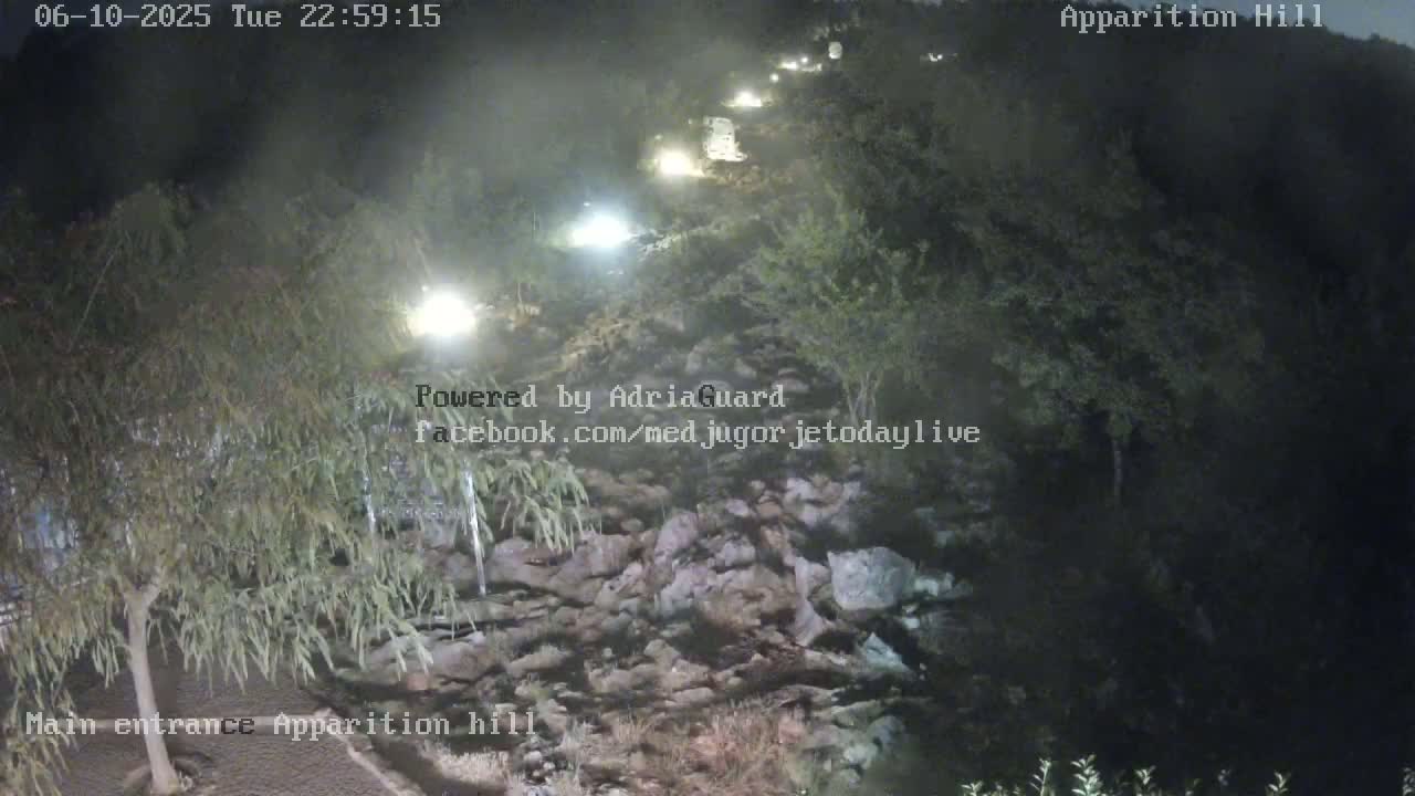 Medjugorje,  Apparition Hill Main Entrance Live Cam - Bijakovici, Citluk, Herzegovina-Neretva, Federation of Bosnia and Herzegovina, Bosnia and Herzegovina