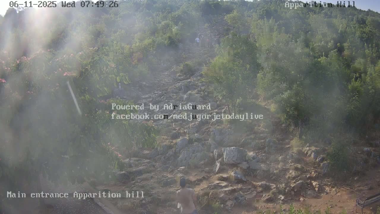Medjugorje,  Apparition Hill Main Entrance Live Cam - Bijakovici, Citluk, Herzegovina-Neretva, Federation of Bosnia and Herzegovina, Bosnia and Herzegovina