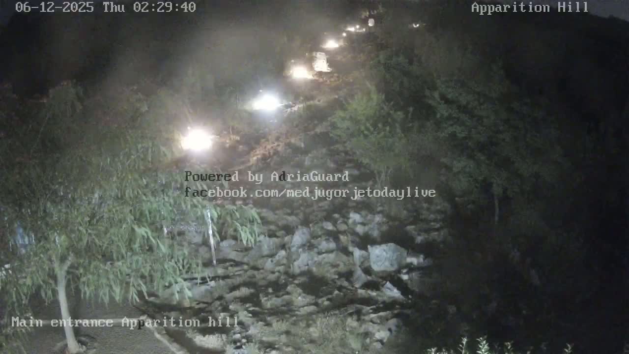 Medjugorje,  Apparition Hill Main Entrance Live Cam - Bijakovici, Citluk, Herzegovina-Neretva, Federation of Bosnia and Herzegovina, Bosnia and Herzegovina
