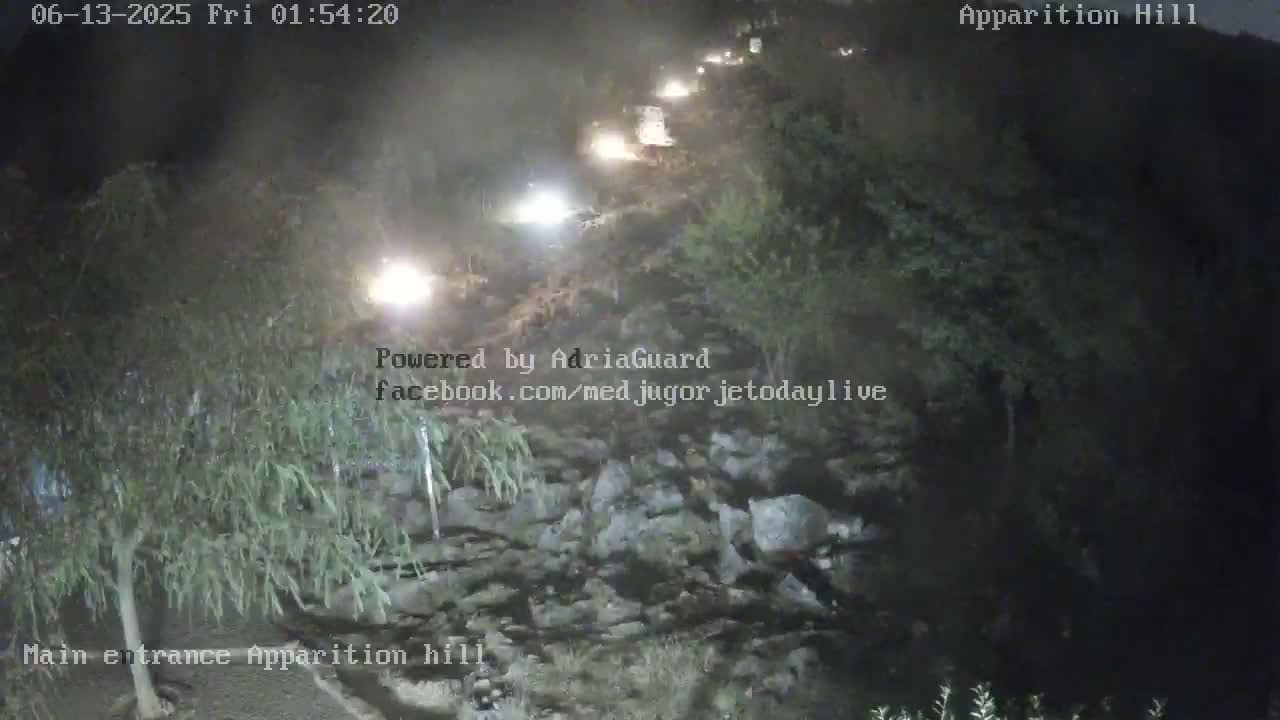 Medjugorje,  Apparition Hill Main Entrance Live Cam - Bijakovici, Citluk, Herzegovina-Neretva, Federation of Bosnia and Herzegovina, Bosnia and Herzegovina