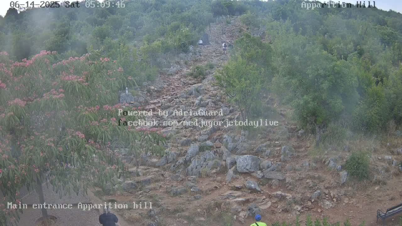 Medjugorje,  Apparition Hill Main Entrance Live Cam - Bijakovici, Citluk, Herzegovina-Neretva, Federation of Bosnia and Herzegovina, Bosnia and Herzegovina