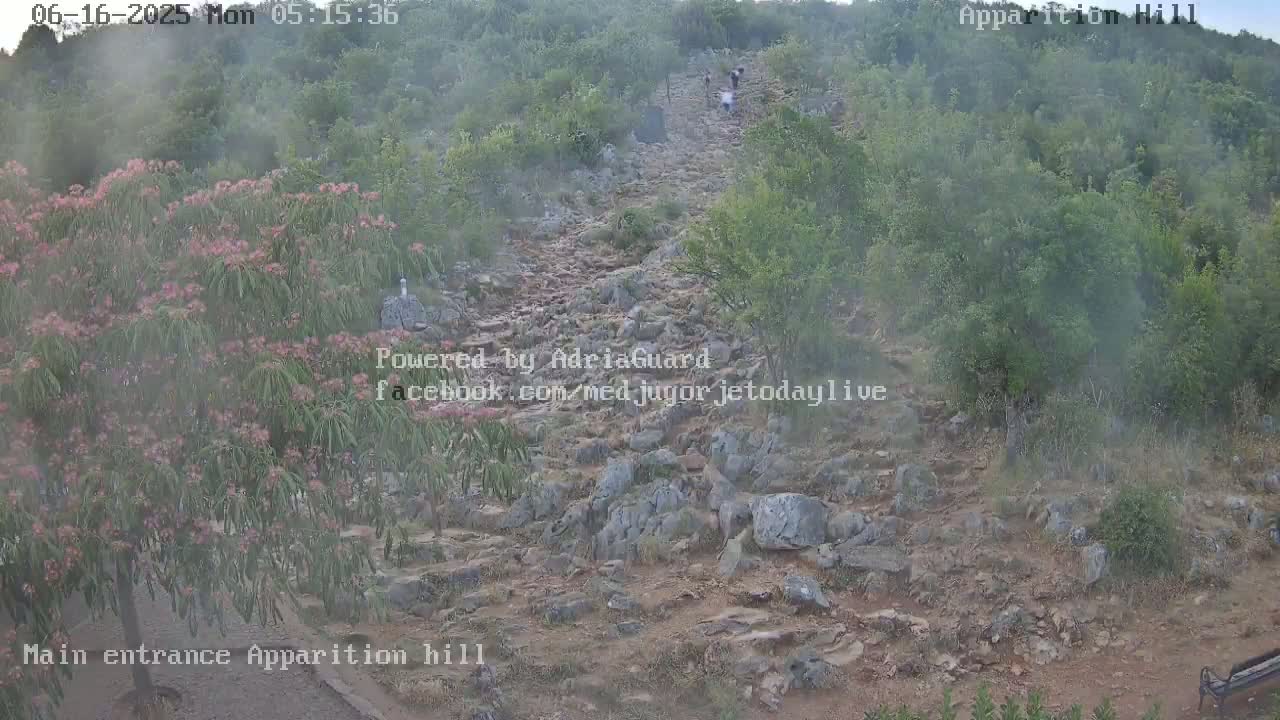 Medjugorje,  Apparition Hill Main Entrance Live Cam - Bijakovici, Citluk, Herzegovina-Neretva, Federation of Bosnia and Herzegovina, Bosnia and Herzegovina
