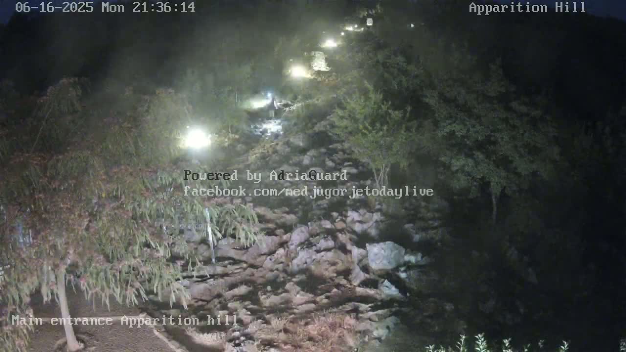 Medjugorje,  Apparition Hill Main Entrance Live Cam - Bijakovici, Citluk, Herzegovina-Neretva, Federation of Bosnia and Herzegovina, Bosnia and Herzegovina