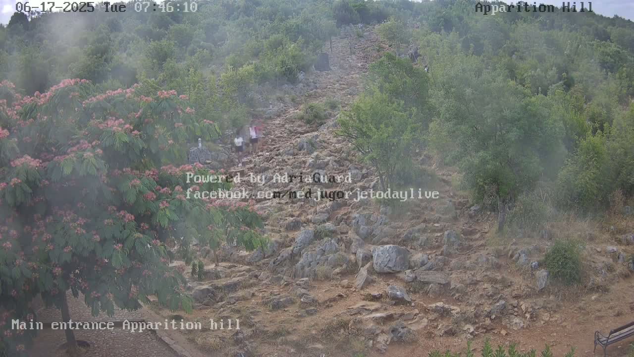 Medjugorje,  Apparition Hill Main Entrance Live Cam - Bijakovici, Citluk, Herzegovina-Neretva, Federation of Bosnia and Herzegovina, Bosnia and Herzegovina