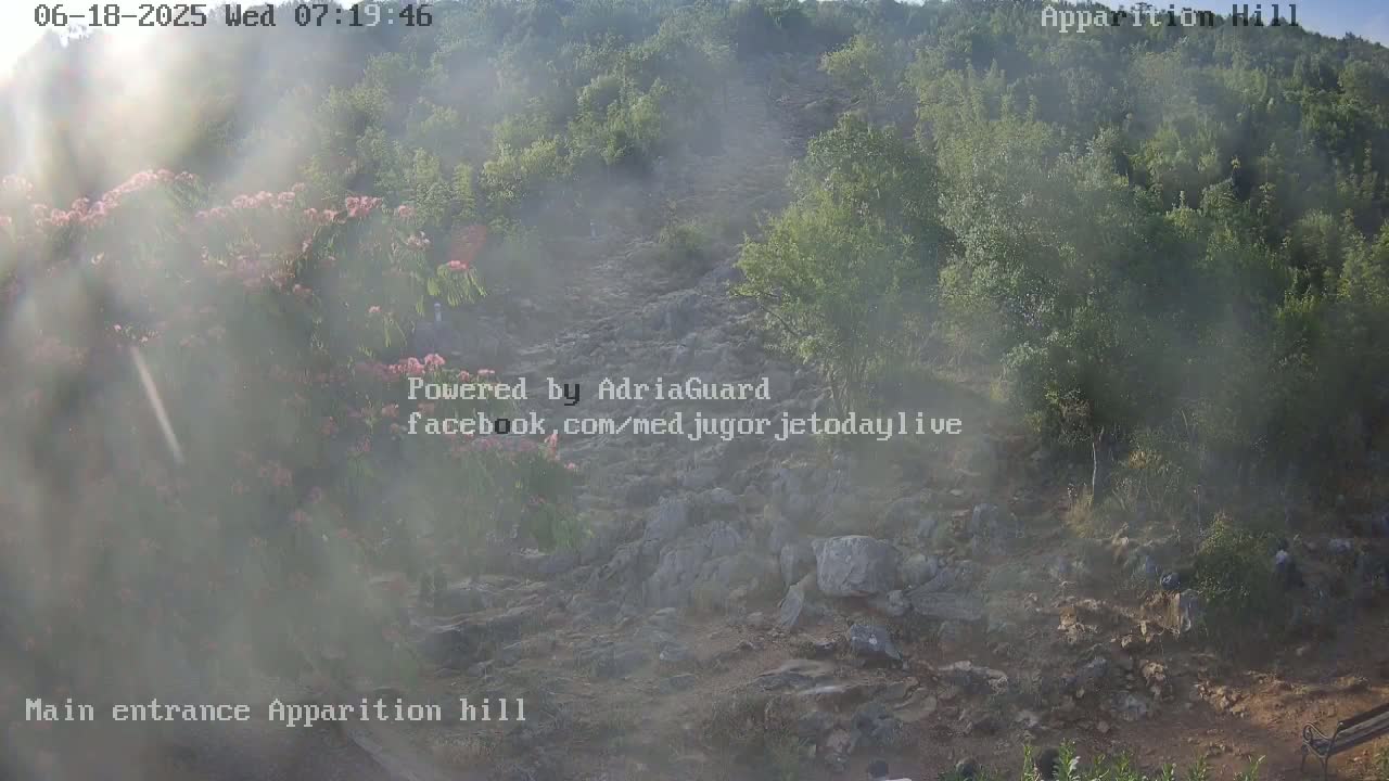 Medjugorje,  Apparition Hill Main Entrance Live Cam - Bijakovici, Citluk, Herzegovina-Neretva, Federation of Bosnia and Herzegovina, Bosnia and Herzegovina