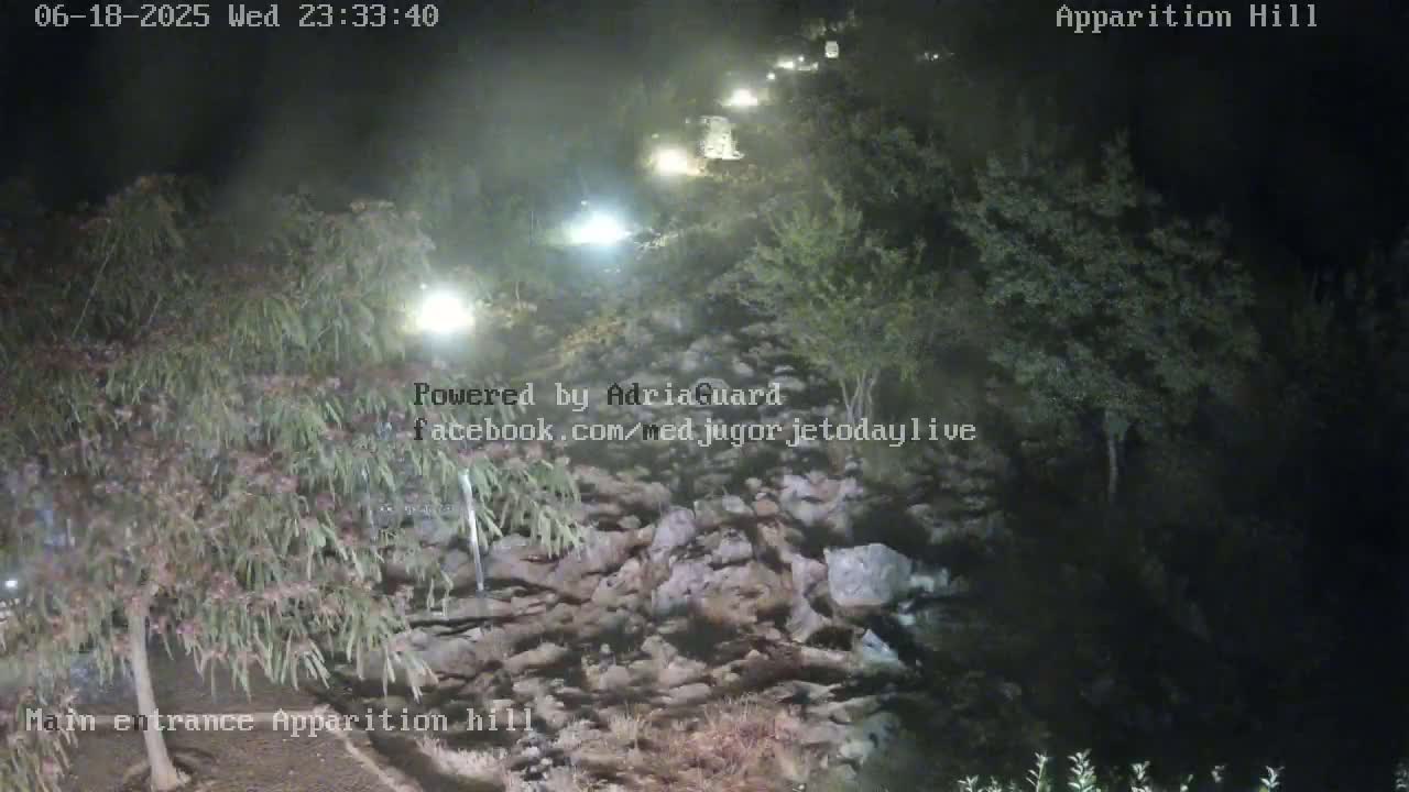 Medjugorje,  Apparition Hill Main Entrance Live Cam - Bijakovici, Citluk, Herzegovina-Neretva, Federation of Bosnia and Herzegovina, Bosnia and Herzegovina