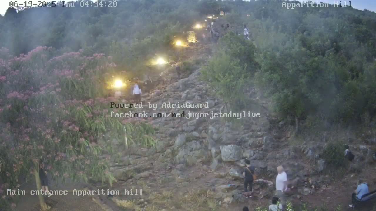 Medjugorje,  Apparition Hill Main Entrance Live Cam - Bijakovici, Citluk, Herzegovina-Neretva, Federation of Bosnia and Herzegovina, Bosnia and Herzegovina