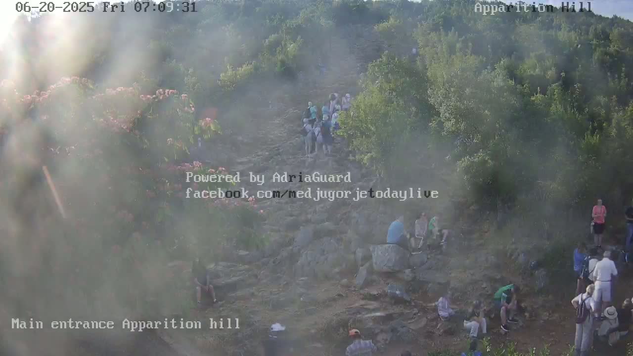 Medjugorje,  Apparition Hill Main Entrance Live Cam - Bijakovici, Citluk, Herzegovina-Neretva, Federation of Bosnia and Herzegovina, Bosnia and Herzegovina