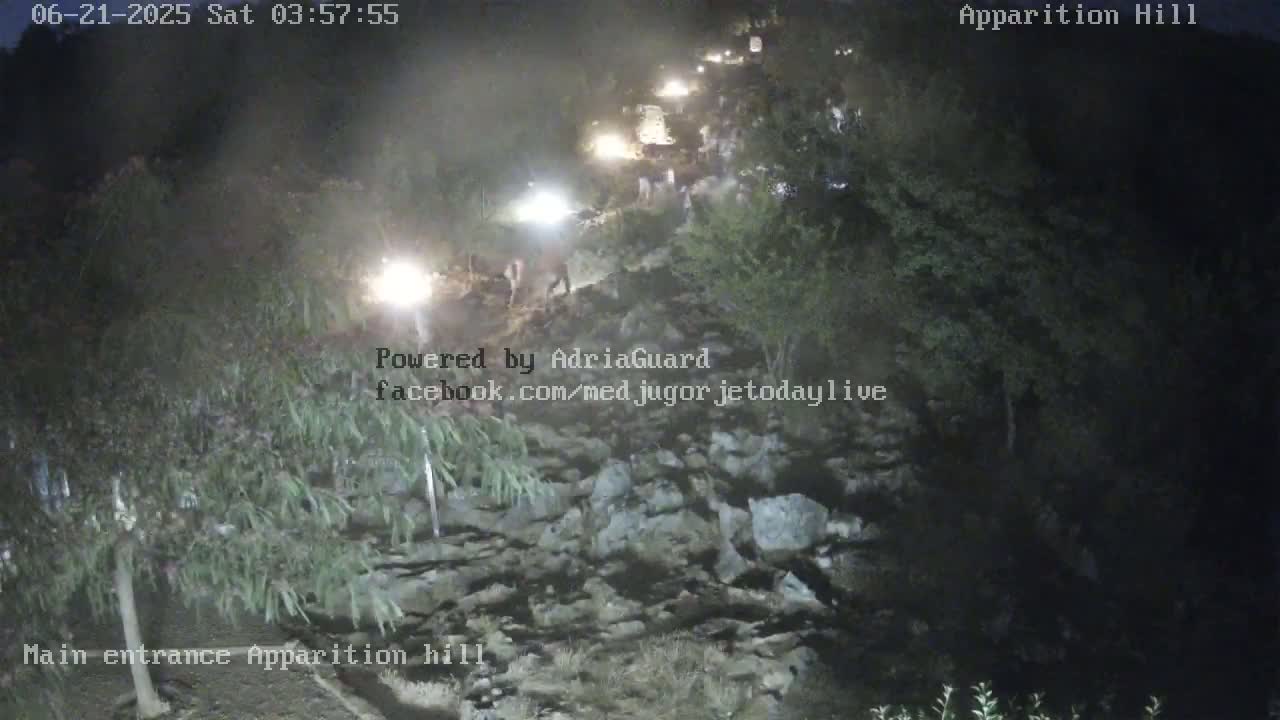 Medjugorje,  Apparition Hill Main Entrance Live Cam - Bijakovici, Citluk, Herzegovina-Neretva, Federation of Bosnia and Herzegovina, Bosnia and Herzegovina