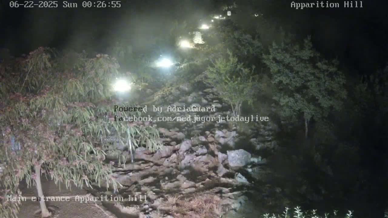Medjugorje,  Apparition Hill Main Entrance Live Cam - Bijakovici, Citluk, Herzegovina-Neretva, Federation of Bosnia and Herzegovina, Bosnia and Herzegovina