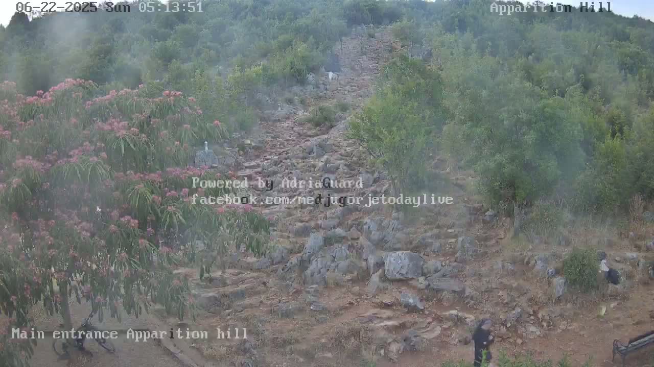 Medjugorje,  Apparition Hill Main Entrance Live Cam - Bijakovici, Citluk, Herzegovina-Neretva, Federation of Bosnia and Herzegovina, Bosnia and Herzegovina