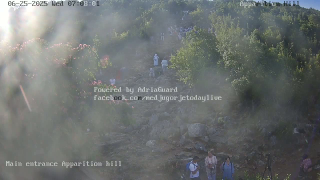 Medjugorje,  Apparition Hill Main Entrance Live Cam - Bijakovici, Citluk, Herzegovina-Neretva, Federation of Bosnia and Herzegovina, Bosnia and Herzegovina