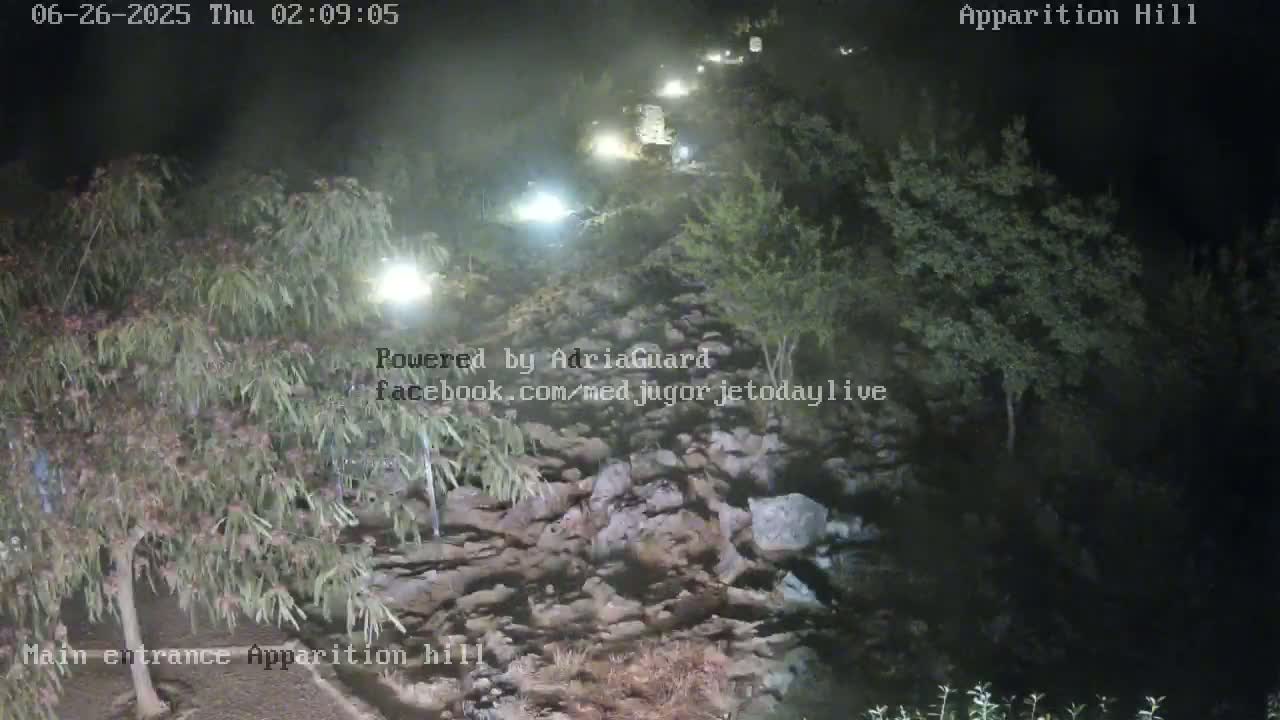 Medjugorje,  Apparition Hill Main Entrance Live Cam - Bijakovici, Citluk, Herzegovina-Neretva, Federation of Bosnia and Herzegovina, Bosnia and Herzegovina