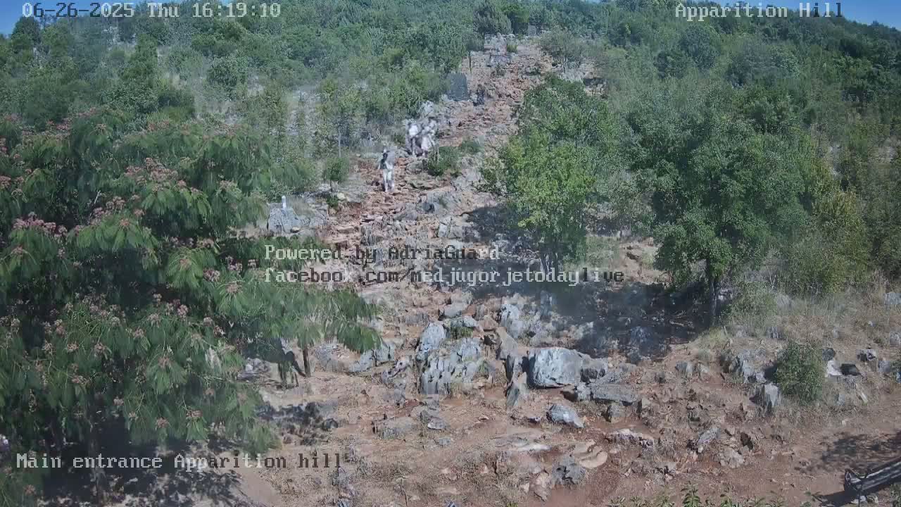 Medjugorje,  Apparition Hill Main Entrance Live Cam - Bijakovici, Citluk, Herzegovina-Neretva, Federation of Bosnia and Herzegovina, Bosnia and Herzegovina